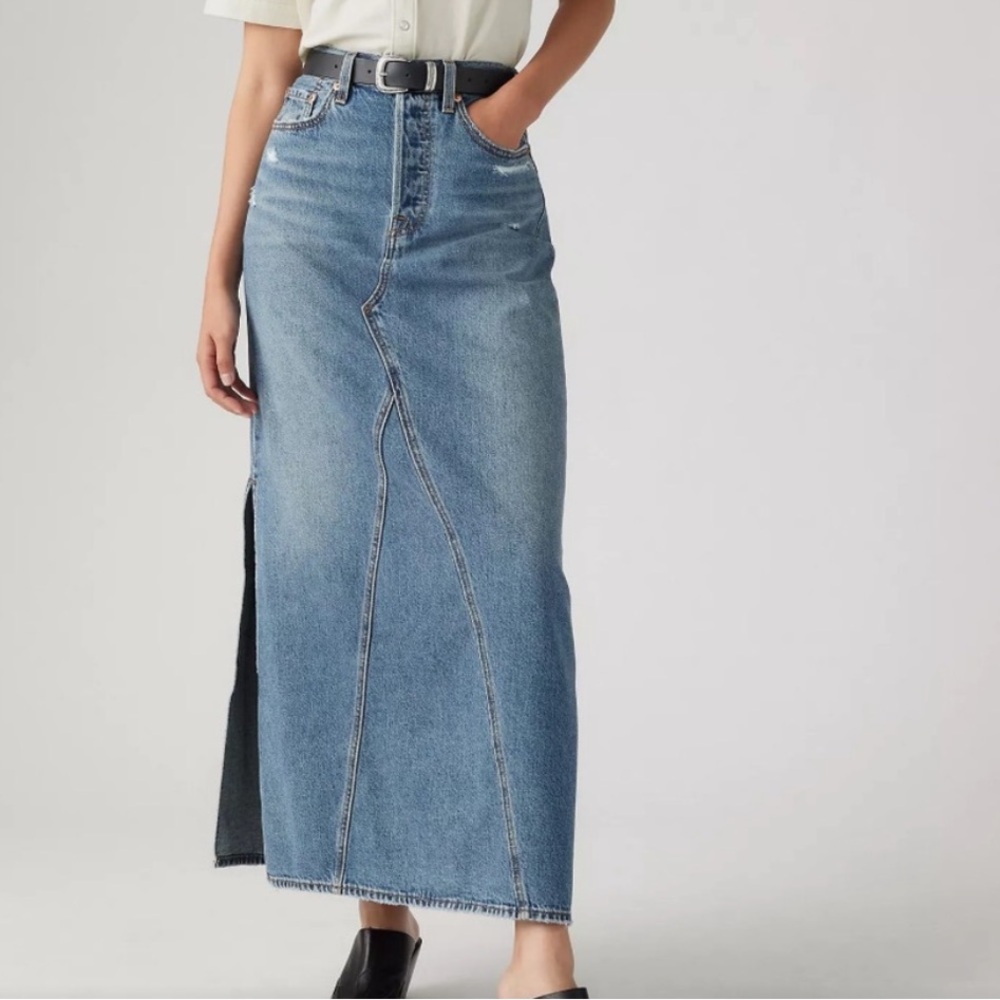Levi's Classic Blue Maxi Skirt